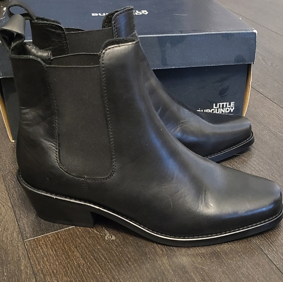 Little Burgundy Black Ankle Boots - Picture 7 of 8